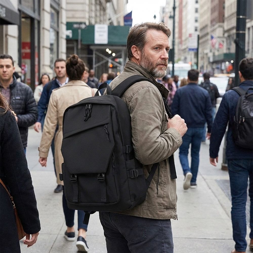 Fashion Business Men's Backpac - đánh giá và giá Canvas Backpack Casual