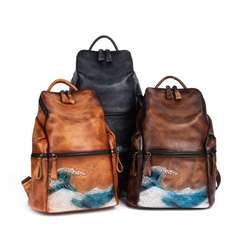 Johnature Nữ Da Thật Dung Tích - đánh giá và giá Leather Backpack Vintage