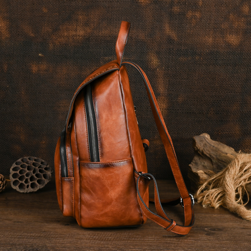 Johnature 2026 New Vintage Han - đánh giá và giá Leather Backpack Vintage