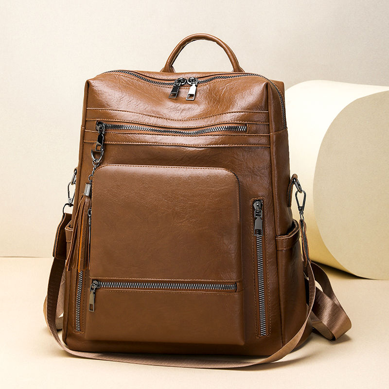 Vintage Leather Look Backpack  - đánh giá và giá Leather Backpack Vintage